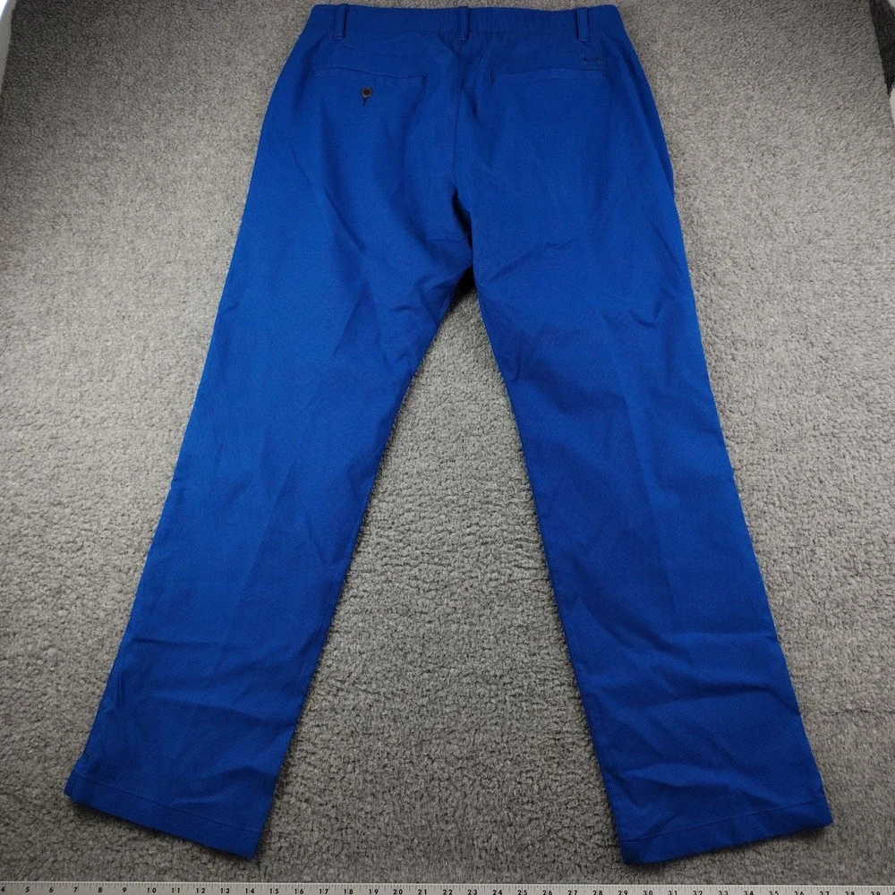 Under Armour Golf Pants Men 36x32 Loose Stretch Blue Performance Houndstooth EUC